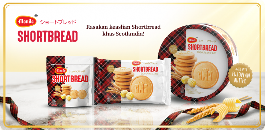 Monde Shortbread Biskuit Rasa Mentega